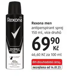 dm drogerie Rexona men antiperspirant sprej nabídka