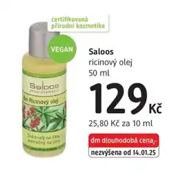 dm drogerie Saloos Ricinový olej nabídka