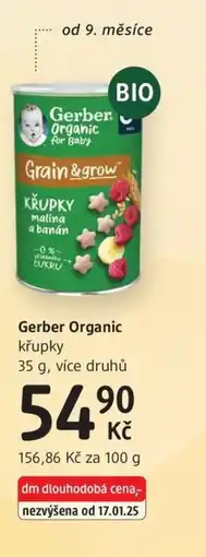 dm drogerie Gerber Organic křupky nabídka