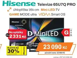 Expert Hisense Televize 65U7Q PRO nabídka