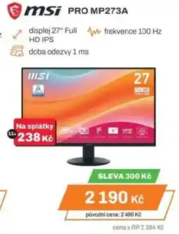Expert MSI Pro MP273A nabídka