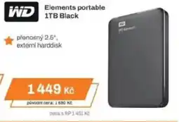 Expert WD Elements portable 1TB Black nabídka