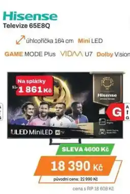 Expert Hisense Televize 65E8Q nabídka