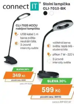 Expert Connect IT Stolní lampička CLI-7010-BK nabídka