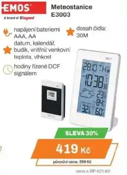 Expert EMOS Meteostanice E3003 nabídka