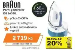 Expert BRAUN Parní generátor IS2143BL nabídka