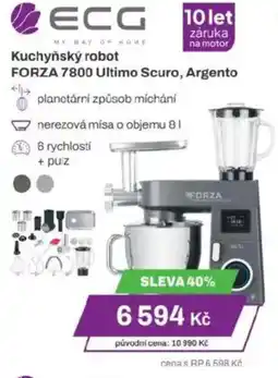 Expert ECG Kuchyňský robot FORZA 7800 Ultimo Scuro, Argento nabídka
