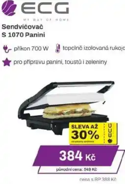 Expert ECG Sendvičovač S 1070 Panini nabídka