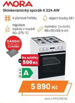 Expert MORA Sklokeramický sporák K 224 AW nabídka