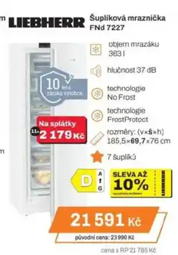 Expert LIEBHERR Šuplíková mraznička FNd 7227 nabídka