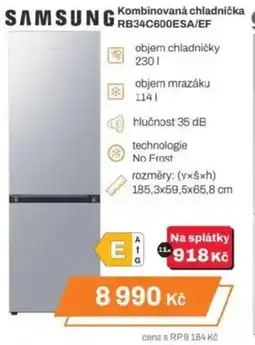 Expert SAMSUNG Kombinovaná chladnička RB34C600ESA/EF nabídka
