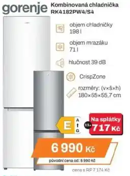 Expert Gorenje Kombinovaná chladnička RK4182PW4/S4 nabídka