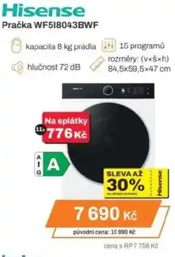 Expert Hisense Pračka WF518043BWF nabídka