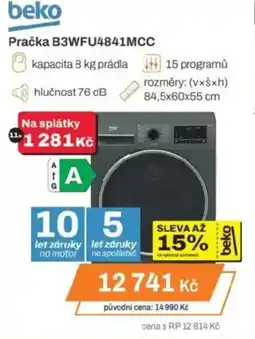 Expert Beko Pračka B3WFU4841MCC nabídka