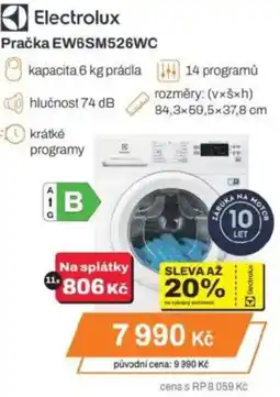 Expert Electrolux Pračka EW6SM526WC nabídka