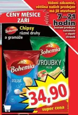 Norma BOHEMIA CHIPSY nabídka