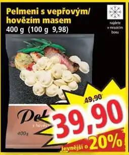 Norma Pelmeni s vepřovým/hovězím masem nabídka