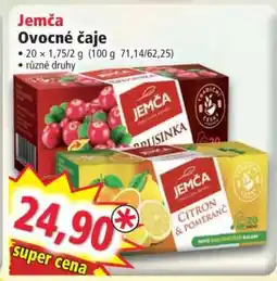 Norma Jemča ovocné čaje nabídka
