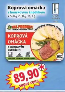 Norma Koprová omáčka s houskovým knedlíkem nabídka