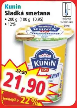 Norma Kunín Sladká smetana nabídka