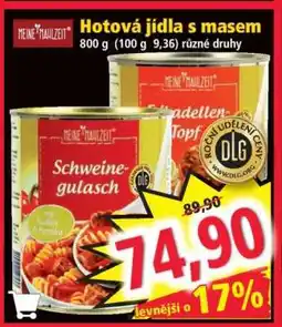 Norma Hotová jídla s masem nabídka
