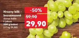 Kaufland Hrozny bilé - bezsemenné nabídka
