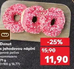 Kaufland Donut s jahodovou náplní nabídka