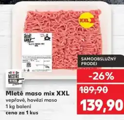 Kaufland Mleté maso mix XXL nabídka