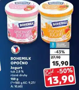 Kaufland BOHEMILK OPOČNO Jogurt nabídka