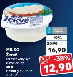 Kaufland MILKO Žervé termizovaný sýr nabídka