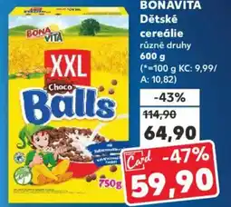 Kaufland BONAVITA Dětské cereálie nabídka