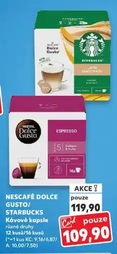 Kaufland Nescafé dolce gusto/ starbucks kávové kapsle nabídka