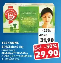 Kaufland TEEKANNE Bilý/Zelený čaj nabídka