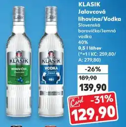 Kaufland KLASIK Jalovcová lihovina/Vodka nabídka
