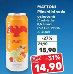 Kaufland MATTONI Minerální voda ochucená nabídka