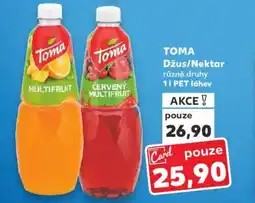 Kaufland TOMA Džus/nektar nabídka