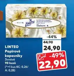 Kaufland LINTEO Papírové kapesníky nabídka