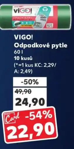 Kaufland VIGO! Odpadkové pytle nabídka