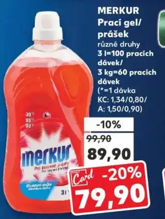 Kaufland MERKUR Prací gel/ prášek nabídka