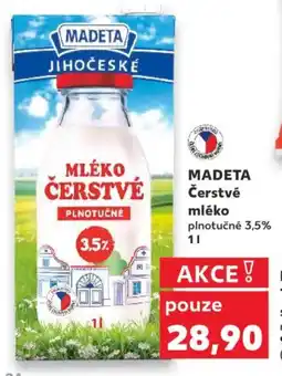 Kaufland MADETA Čerstvé mléko nabídka