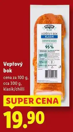 Lidl Vepřový bok, cena za 100 g nabídka