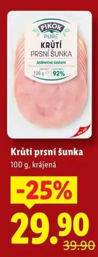 Lidl Krůtí prsní šunka, 100 g nabídka
