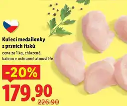 Lidl Kuřecí medailonky z prsních řízků, cena za 1 kg nabídka