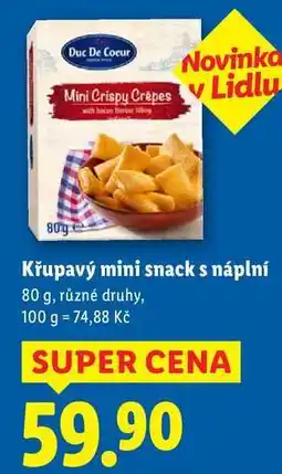 Lidl Křupavý mini snack s náplní, 80 g nabídka