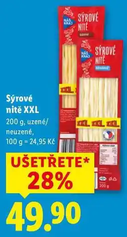 Lidl Sýrové nitě XXL, 200 g nabídka