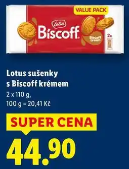 Lidl Lotus sušenky s Biscoff krémem, 2x 110 g nabídka
