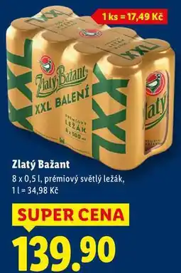 Lidl Zlatý Bažant, 8x 0,5 l nabídka