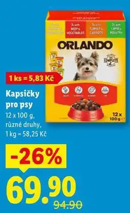 Lidl Kapsičky pro psy, 12x 100 g nabídka