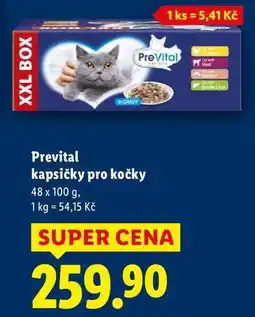Lidl Prevital kapsičky pro kočky, 48x 100 g nabídka