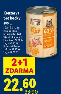 Lidl Konzerva pro kočky, 400 g nabídka